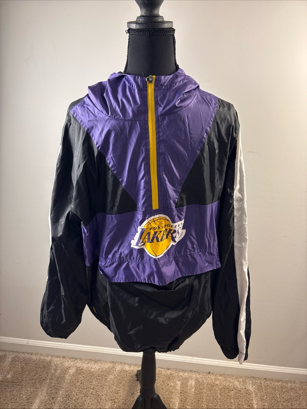 NBA Los Angeles Lakers Purple Black Windbreaker with Yellow Accents. /460